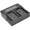Battery Charger AC Wall Dual LCD for NP-FM500H UK