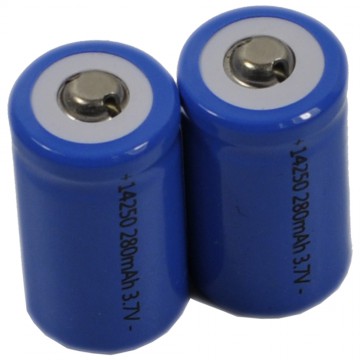 2x 14250 Battery Top Button Rechargeable UK