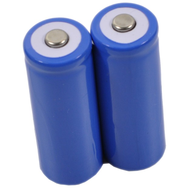 2x 18500 Battery Top Button Li-ion Rechargeable 3.7V